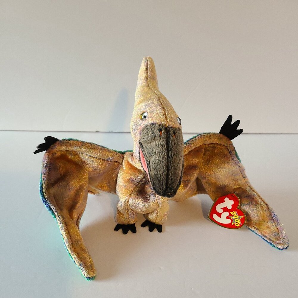 TY BEANIE BABY ''SWOOP''THE PTERODACTYL-2000 MINT WITH TAG GEN 9 TUSH PE PELLETS